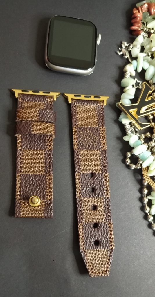 Upcycled Louis Vuitton Leather Apple Watch Band – Phone Swag